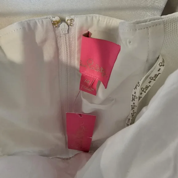 Lilly Pulitzer Kylo Strapless Skirted Romper in Resort White NWT - Size 14 - Picture 3 of 14